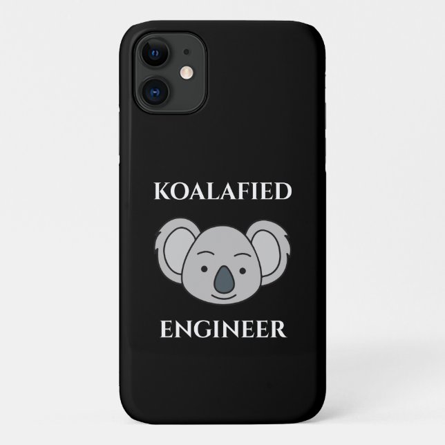 Koalafied Engineer Cute Koala Funny Job Pun Case-Mate iPhone Case (Back)