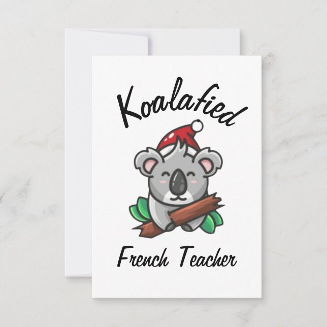 Koalafied French Teacher Card (Front)
