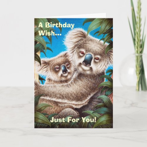 Koalas Birthday Card