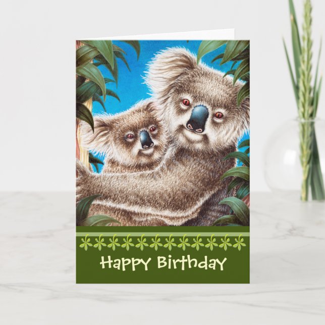 Koalas Birthday Card (Front)
