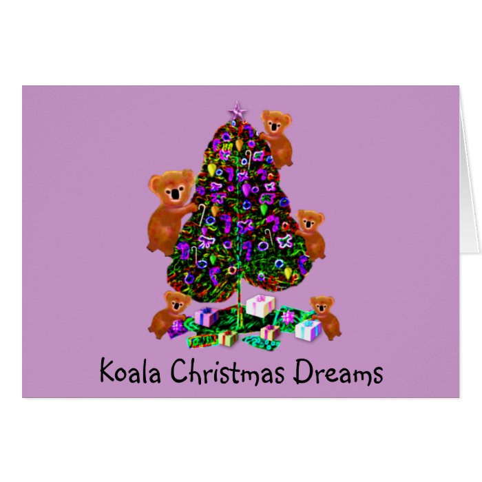 Koalas Christmas Morning Greeting Cards