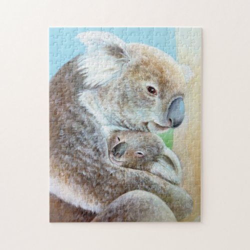 Koalas fine art painting jigsaw puzzle