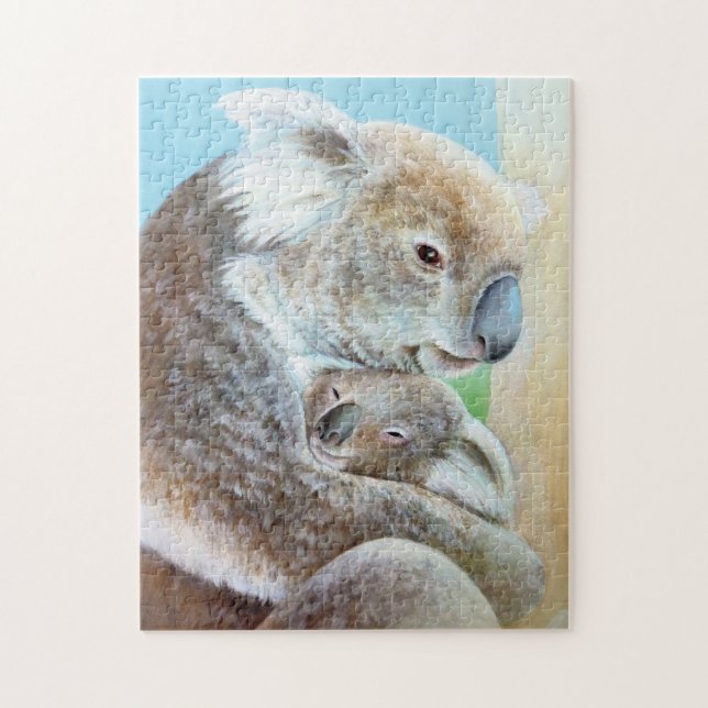 Koalas fine art painting jigsaw puzzle (Vertical)