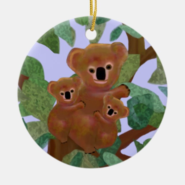 Koalas in the Eucalyptus Ornaments (Front)