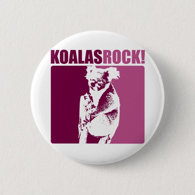 Koalas Rock! Button (Front)