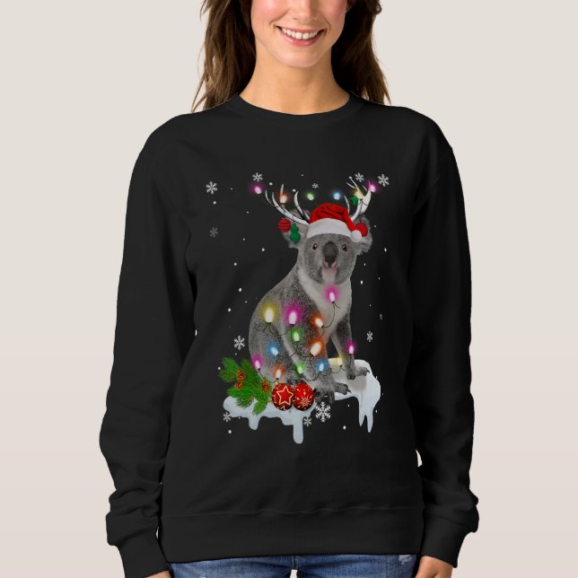 Koalas Xmas Santa Hat Koala Christmas Sweatshirt (Front)