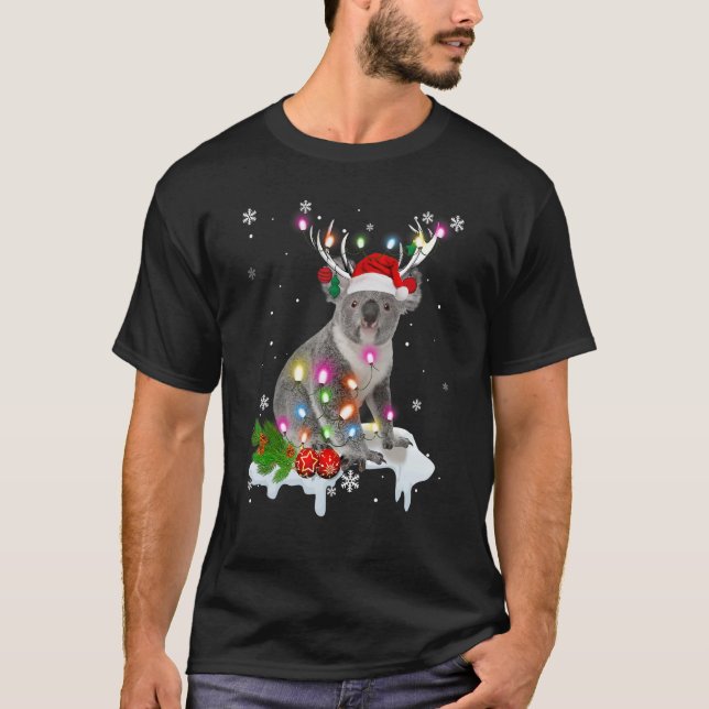 Koalas Xmas Santa Hat Koala Christmas T-Shirt (Front)