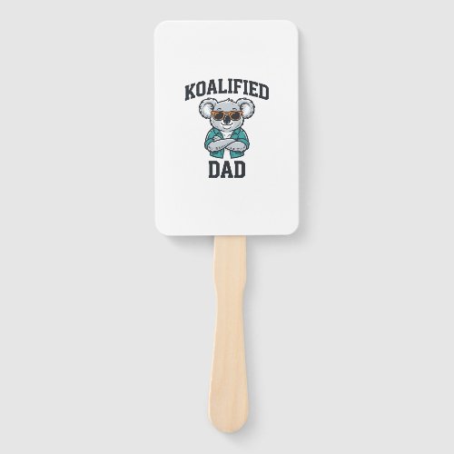 Koalified Dad Cute Koala Father Shirt Design_1 Hand Fan