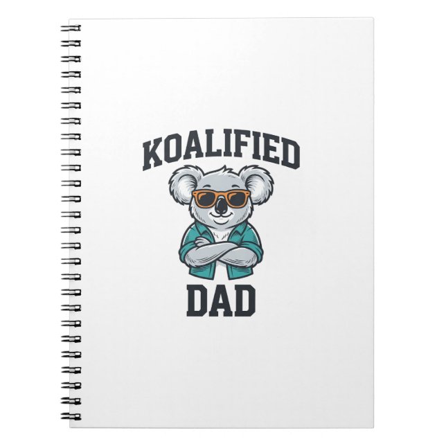 Koalified Dad Cute Koala Father Shirt Design_1 Notebook (Front)