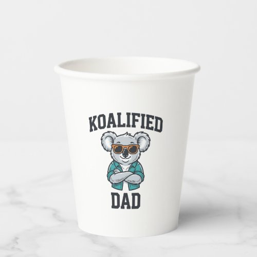 Koalified Dad Cute Koala Father Shirt Design_1 Paper Cups