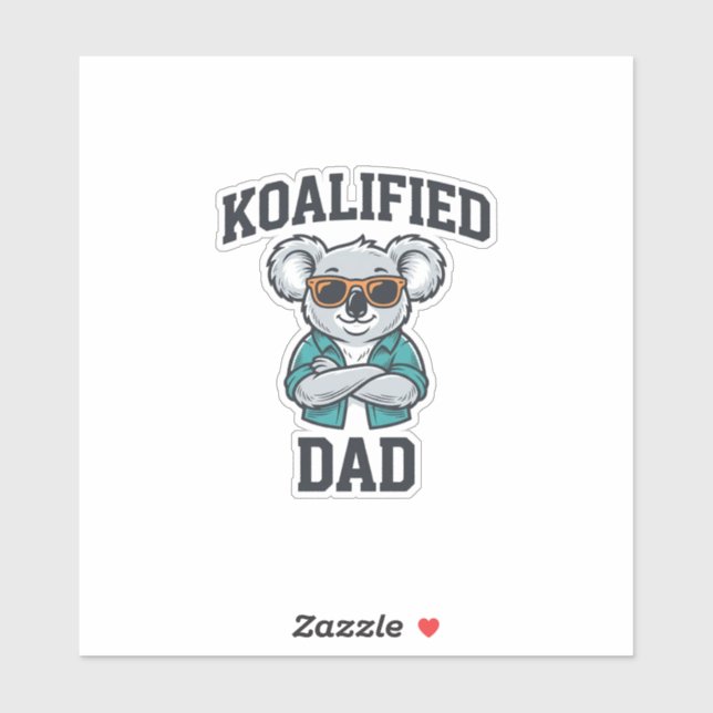 Koalified Dad Cute Koala Father Shirt Design_1 Sticker (Sheet)
