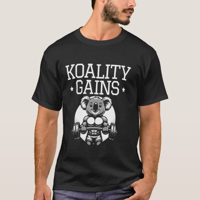 Koality gains Funny Koala Interval Training Gym Wo T-Shirt (Front)