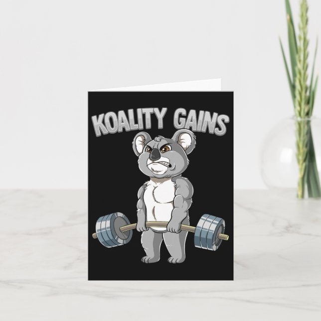 Koality Gains Koala Gym Bodybuilding  Card (Front)