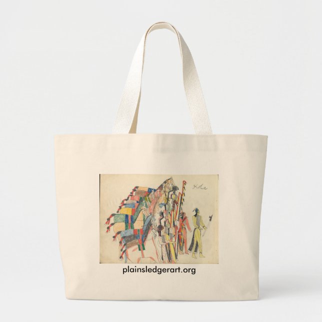 Koba:  Their friends receive them with advisory Large Tote Bag (Front)