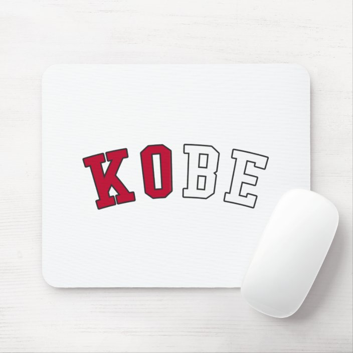 Kobe in Japan National Flag Colors Mouse Pad