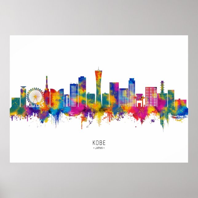 Kobe Japan Skyline Poster (Front)