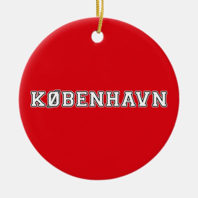 Kobenhavn Danmark Ceramic Ornament (Front)
