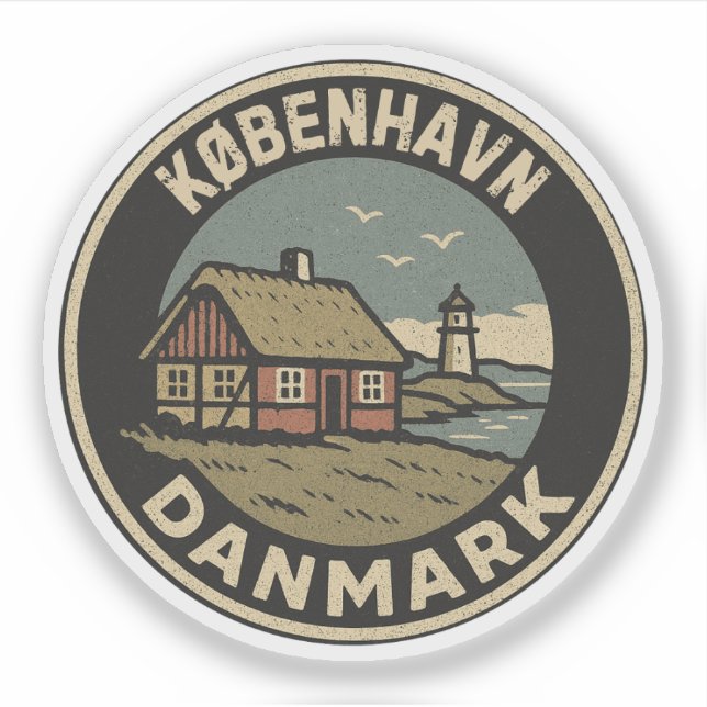 København, Denmark Danmark  Sticker (Front)
