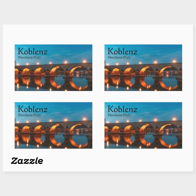 Koblenz Germany Rectangular Sticker (Sheet)