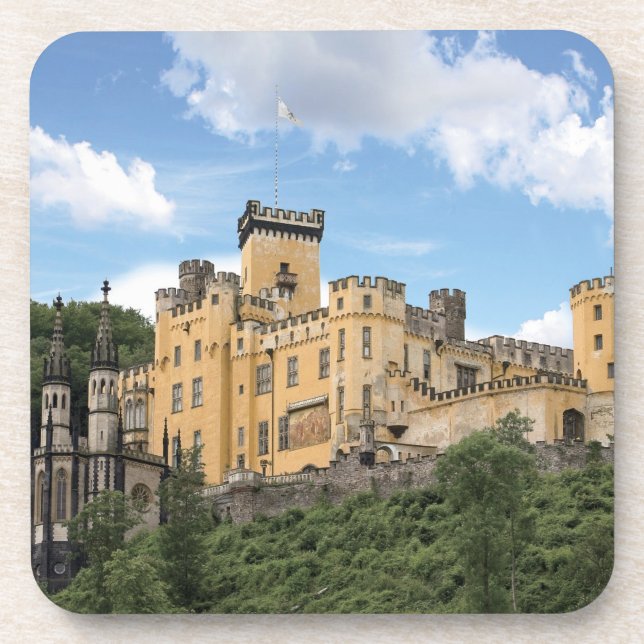 Koblenz, Germany, Stolzenfels Castle, Schloss Beverage Coaster (Front)