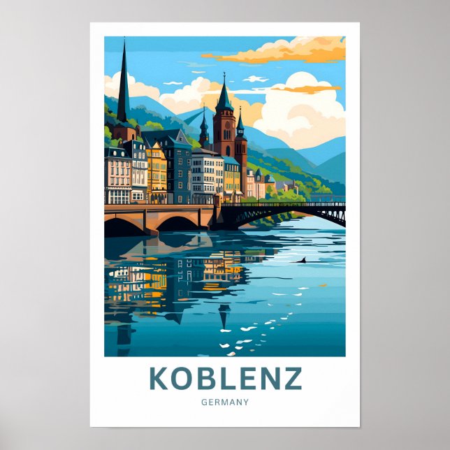 Koblenz Germany Travel Print (Front)