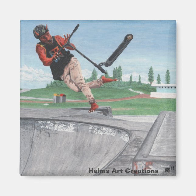 Kobold Kick Scooter Fantasy Refrigerator Magnet (Front)