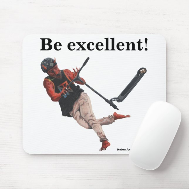 Kobold Kick Scooter Tricks Fantasy Art Mouse Pad (With Mouse)