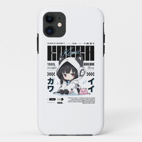 Kobra Kawaii _ Cute Kawaii Girl iPhone 11 Case