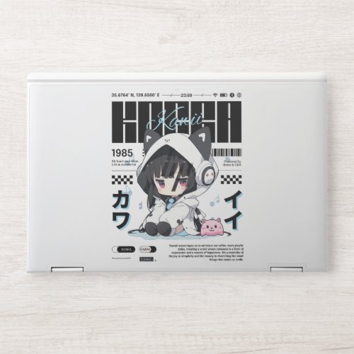 Kobra Kawaii _ Cute Kawaii Girl HP Laptop Skin
