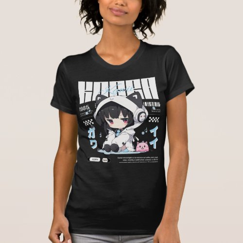 Kobra Kawaii _ Cute Kawaii Girl T_Shirt