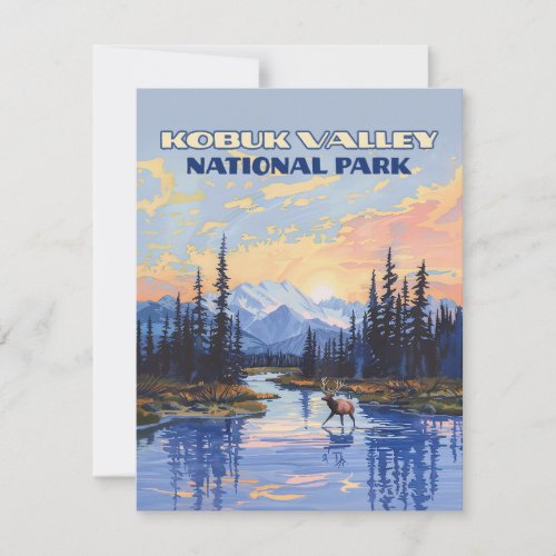 Kobuk Valley National Park Alaska Caribou Card