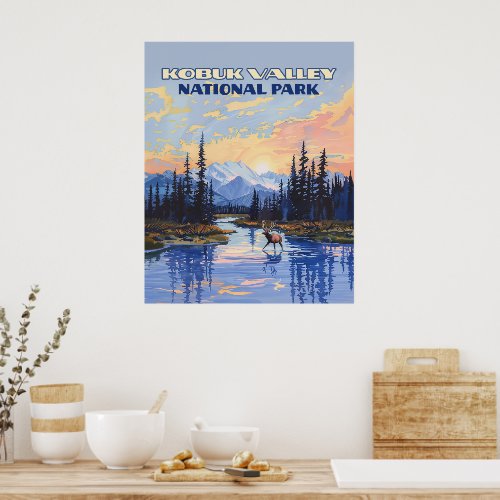 Kobuk Valley National Park Alaska Caribou Vintage