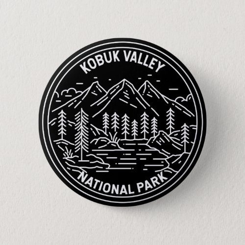 Kobuk Valley National Park Alaska Monoline Button