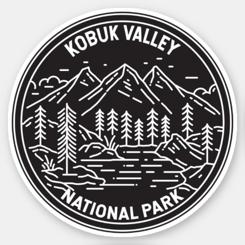 Kobuk Valley National Park Alaska Monoline Sticker