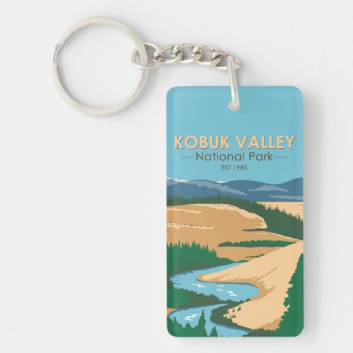 Kobuk Valley National Park Alaska Vintage Keychain