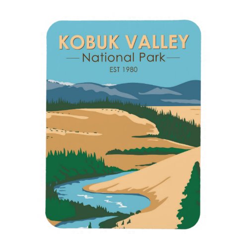 Kobuk Valley National Park Alaska Vintage Magnet