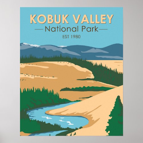 Kobuk Valley National Park Alaska Vintage Poster