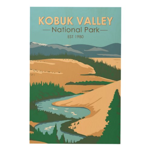 Kobuk Valley National Park Alaska Vintage  Wood Wall Art