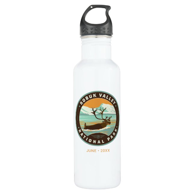 Kobuk Valley National Park Stainless Steel Water Bottle (Front)