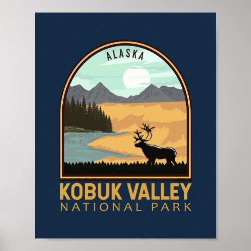 Kobuk Valley National Park Vintage Emblem Poster