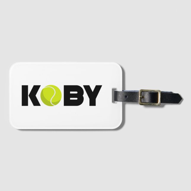 Koby Tennis Luggage Tag (Front Horizontal)