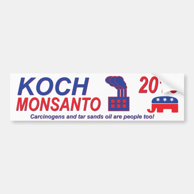 Koch Monsanto for President 2016 Bumper Sticker (Front)