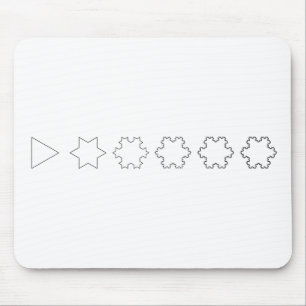 Koch Snowflakes Mouse Pad