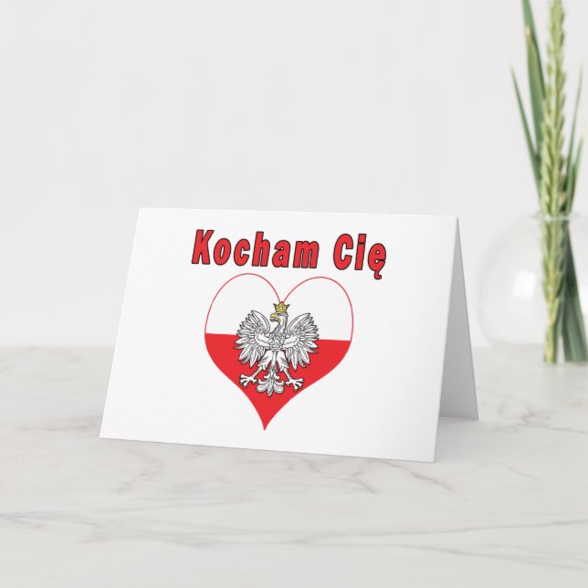 Kocham Cie Eagle Heart Holiday Card (Front)