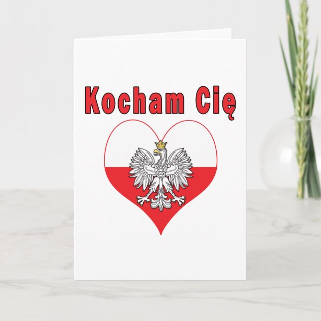 Kocham Cie Eagle Heart Holiday Card (Front)