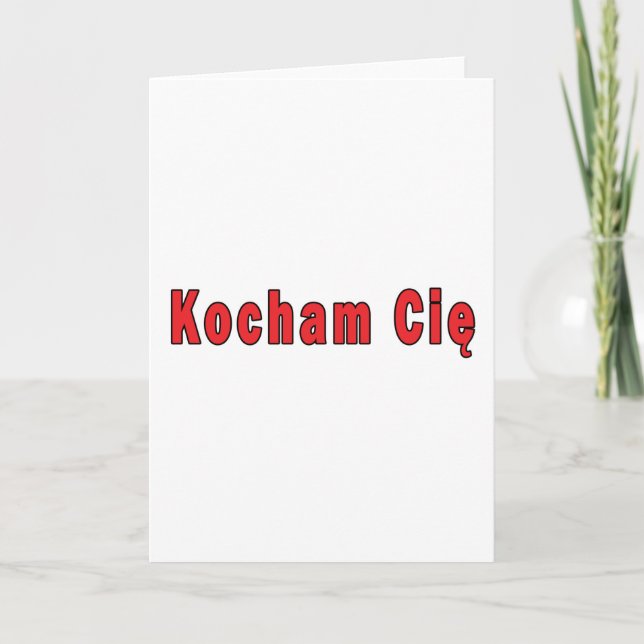 Kocham Cie - I Love You Card (Front)