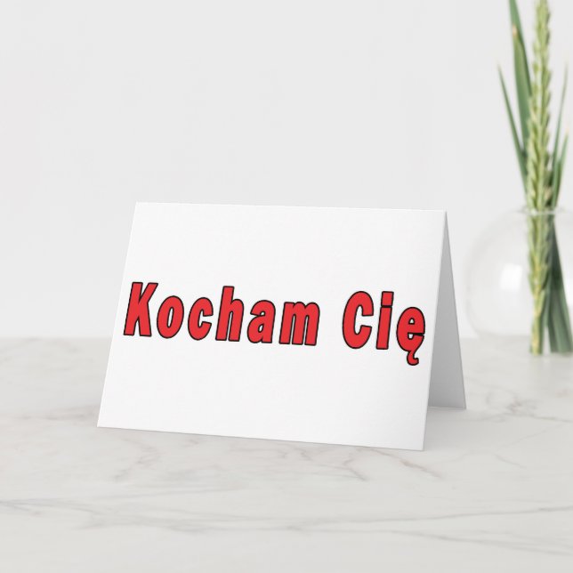 Kocham Cie - I Love You Card (Front)