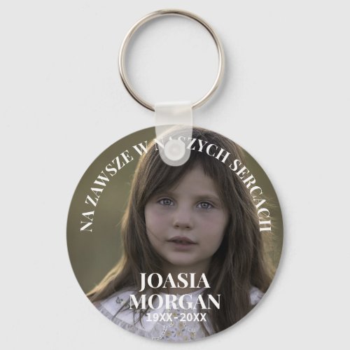 Kocham cię in Polish photo memorial Poland gift Keychain