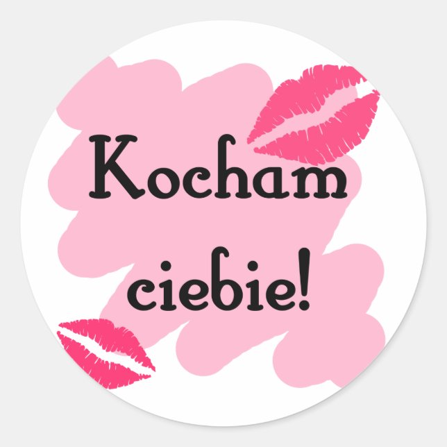 Kocham ciebie - Polish I love you Classic Round Sticker (Front)