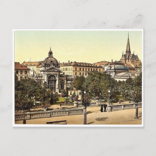Kochbrunnen, Wiesbaden, Hesse-Nassau, Germany magn Postcard (Front)